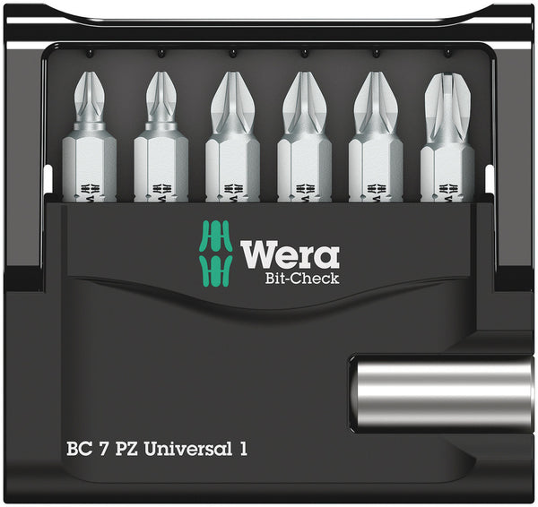Wera 05056296001 Bit-Check 7 PZ Universal 1, 7 pieces