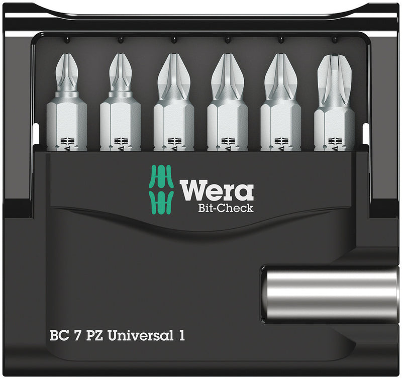 Wera 05056296001 Bit-Check 7 PZ Universal 1, 7 pieces
