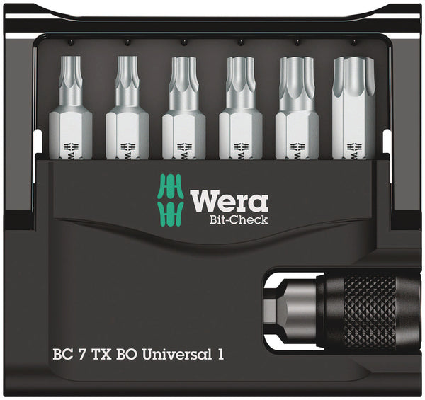 Wera 05056158001 Bit-Check 7 TX BO Universal 1, 7 pieces
