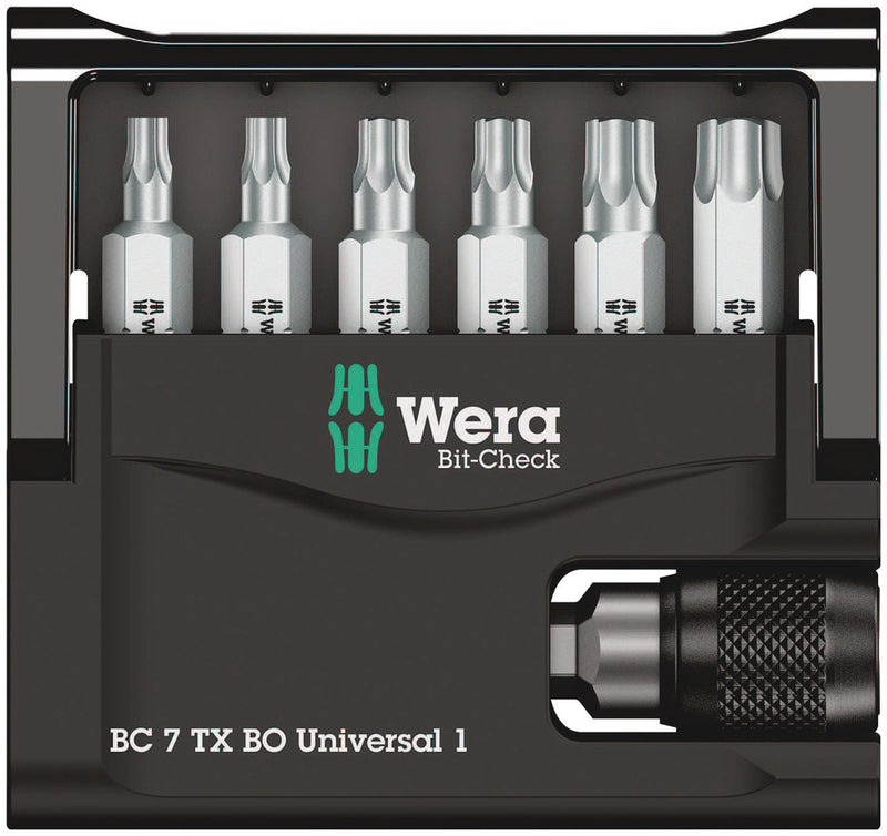 Wera 05056158001 Bit-Check 7 TX BO Universal 1, 7 pieces