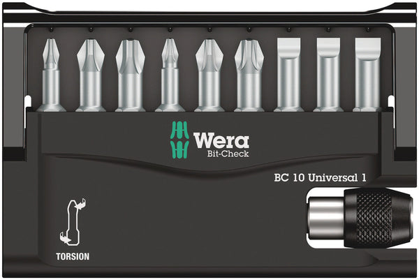 Wera 05056161001 Bit-Check 10 Universal 1, 10 pieces