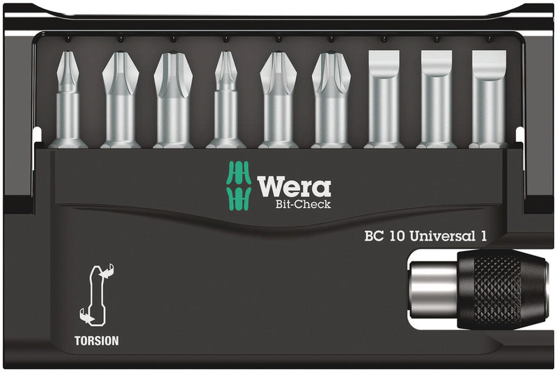 Wera 05056161001 Bit-Check 10 Universal 1, 10 pieces