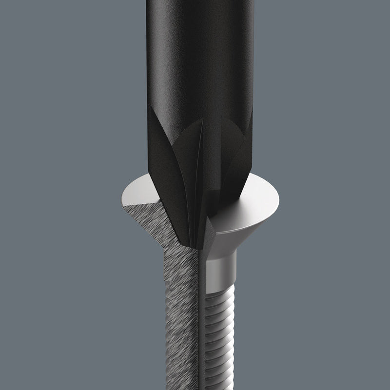 Wera 05118032001 2055 PZ Screwdriver for Pozidriv screws for electronic applications, PZ 1 x 80 mm