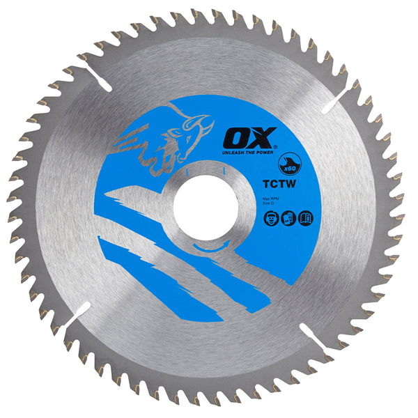 OX Tools OX-TCTW-2303024 Wood Cutting Circular Saw Blade 230/30mm, 24 Teeth ATB