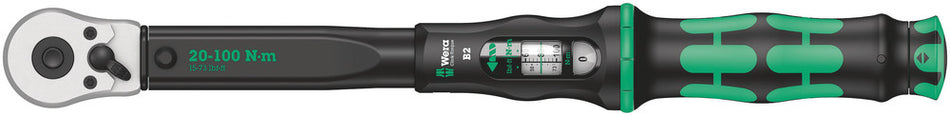 Wera 05075611001 Click-Torque B 2 torque wrench with reversible ratchet, 20-100 Nm, 3/8" x 20-100 Nm