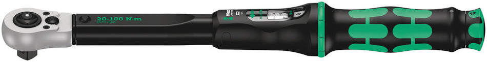 Wera 05075625001 Click-Torque C 2 Push R/L adjustable torque wrench for clockwise and anti-clockwise torque-control, 20-100 Nm, 1/2" x 20-100 Nm