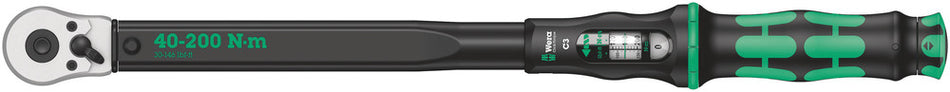 Wera 05075622001 Click-Torque C 3 torque wrench with reversible ratchet, 40-200 Nm, 1/2" x 40-200 Nm