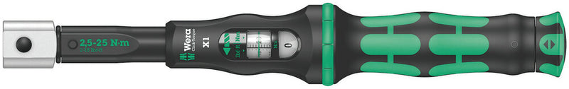 Wera 05075651001 Click-Torque X 1 torque wrench for insert tools, 2.5-25 Nm, 9x12 x 2.5-25 Nm