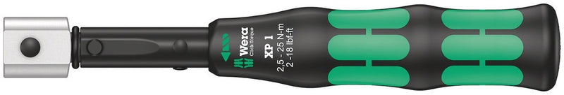 Wera 05075670001 Click-Torque XP 1 pre-set adjustable torque wrench for insert tools, 2.5-25 Nm, 2.5 Nm, 9x12 x 2.5 Nm x 2.5-25 Nm