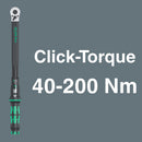 Wera 05075681001 Click-Torque C 3 set 2 for cement screwdriving, 40-200 Nm, 11 pieces