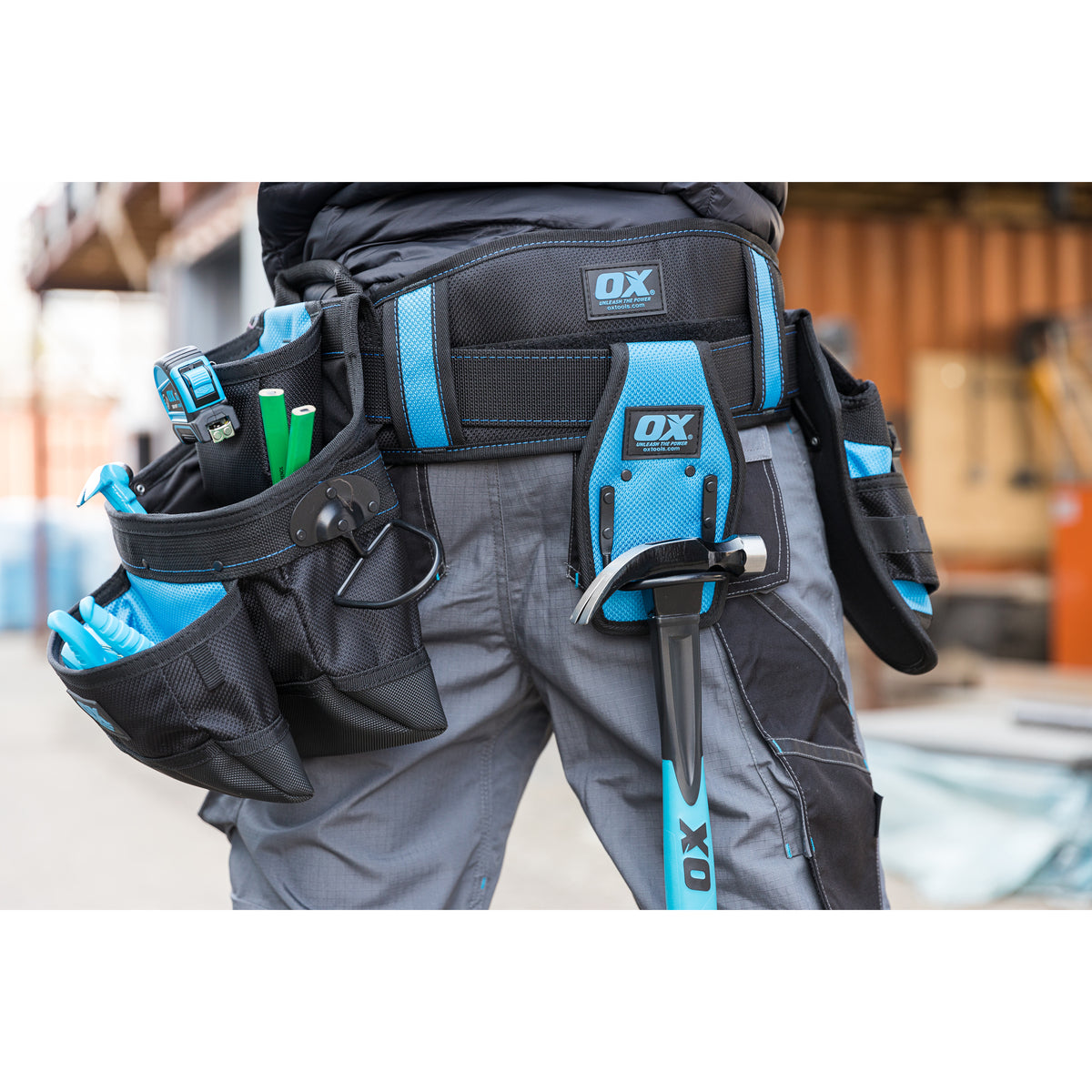 OX Tools OX-P267401 Pro Dynamic Nylon Tool Belt with Attachments