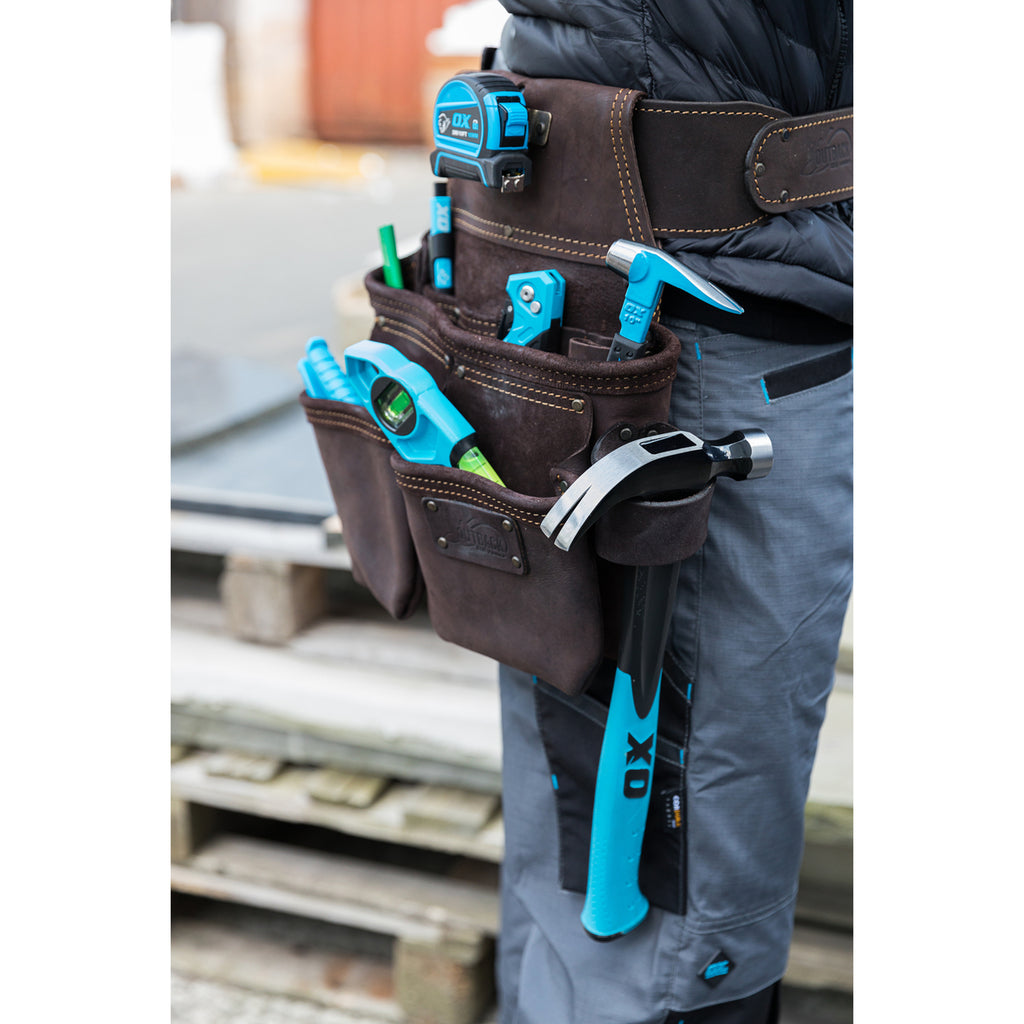 OX Tools OX-P263604 Pro Oil Tanned Leather 4 Piece Construction Rig