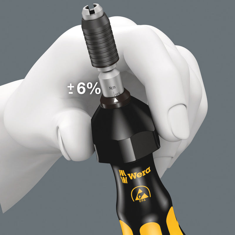 Wera 05074786001 Series 7400 Kraftform ESD adjustable torque screwdrivers (0.1-1.0 Nm), 7435 ESD x 0.10-0.34 Nm