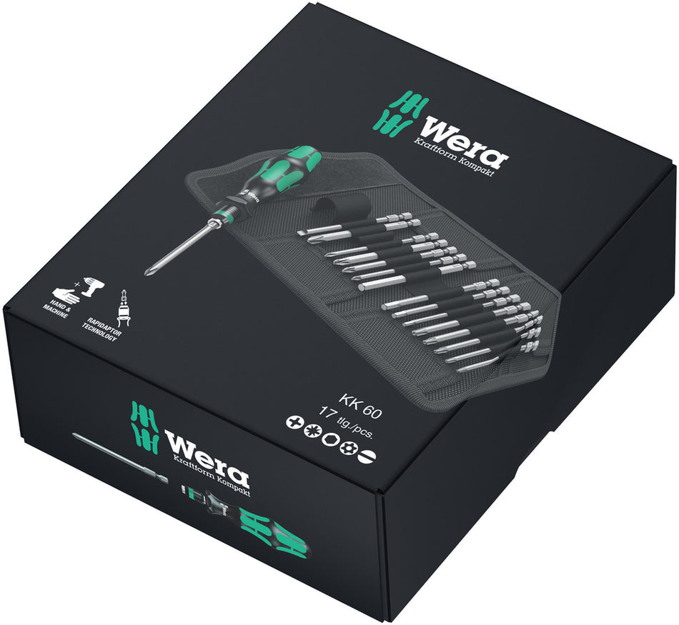 Wera 05059295001 Kraftform Kompakt 60, 17 pieces