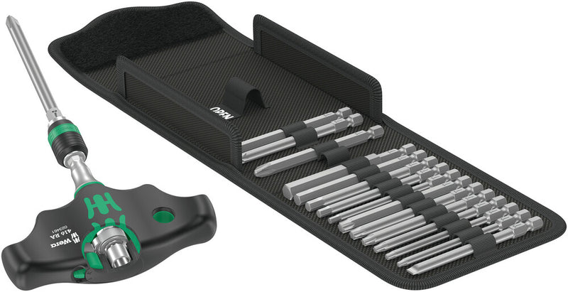 Wera 05023471001 Kraftform Kompakt 400 RA Set 1, 17 pieces