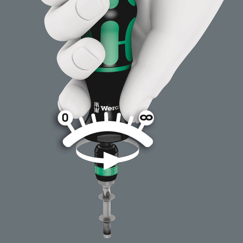 Wera 05074790010 Series 7400 Kraftform torque screwdrivers with a customised factory pre-set measurement value, handle size 89 mm, 7450 x 0.1-0.34 Nm