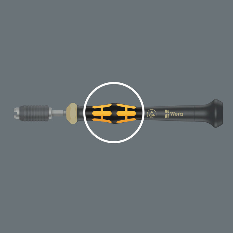 Wera 05074810001 1460 ESD Kraftform Micro pre-set adjustable torque screwdrivers (0.02-0.11 Nm) with quick-release chuck, 1461 ESD x 0.050 Nm