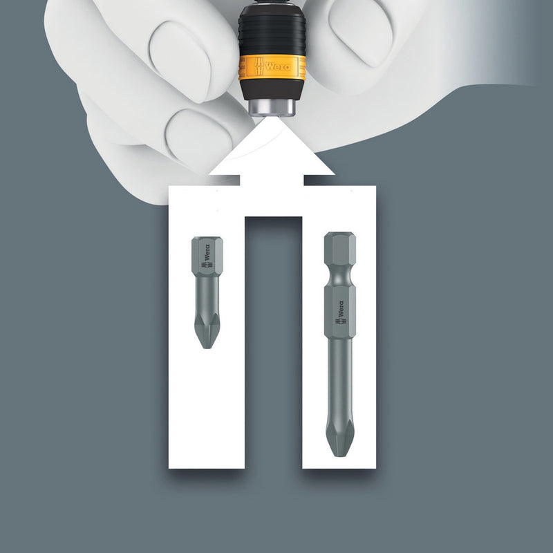 Wera 05074840001 Series 7400 ESD Kraftform pre-set, adjustable torque screwdrivers (0,1-1,5 Nm) with Rapidaptor quick-release chuck, handle size 105 mm, 7460 ESD x 0.3 Nm x 0.3-1.2 Nm