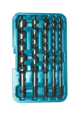 Makita P-46464 Auger Wood Drill Set 200mm 5 Pc