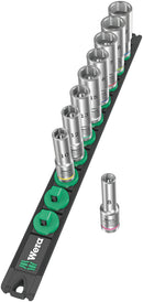 Wera 05005440001 Magnetic socket rail B Deep 1 socket set, 3/8" drive, 9 pieces