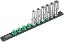 Wera 05005470001 Magnetic socket rail C Deep 1 socket set, 1/2" drive, 6 pieces