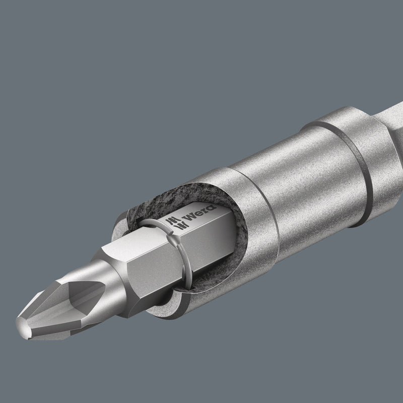 Wera 05160981001 899/4/1 S Universal Bit Holder with strong retaining ring, 1/4 x 300 mm