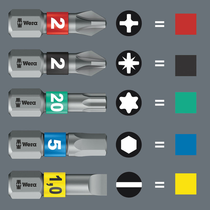 Wera 05057691001 Bit-Check 6 PH Impaktor 1, 6 pieces