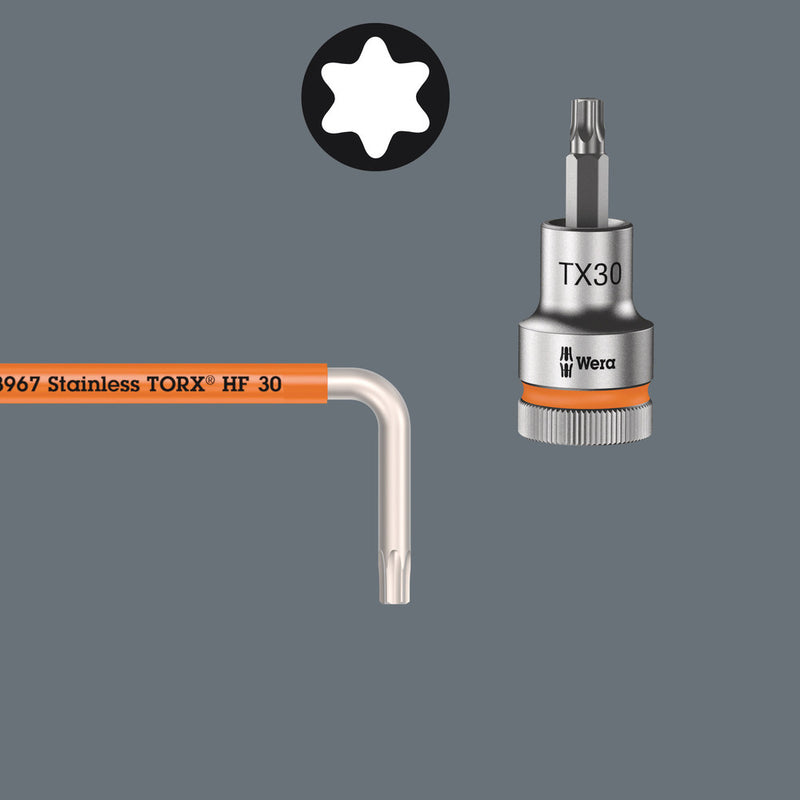 Wera 05022689001 3967/9 TX SXL Multicolour HF Stainless 1 L-key set with holding function, stainless, 9 pieces