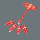 Wera 05005120001 410 i VDE B VDE-insulated T-handle adapter screwdriver for 3/8" sockets, 3/8" x 130 mm