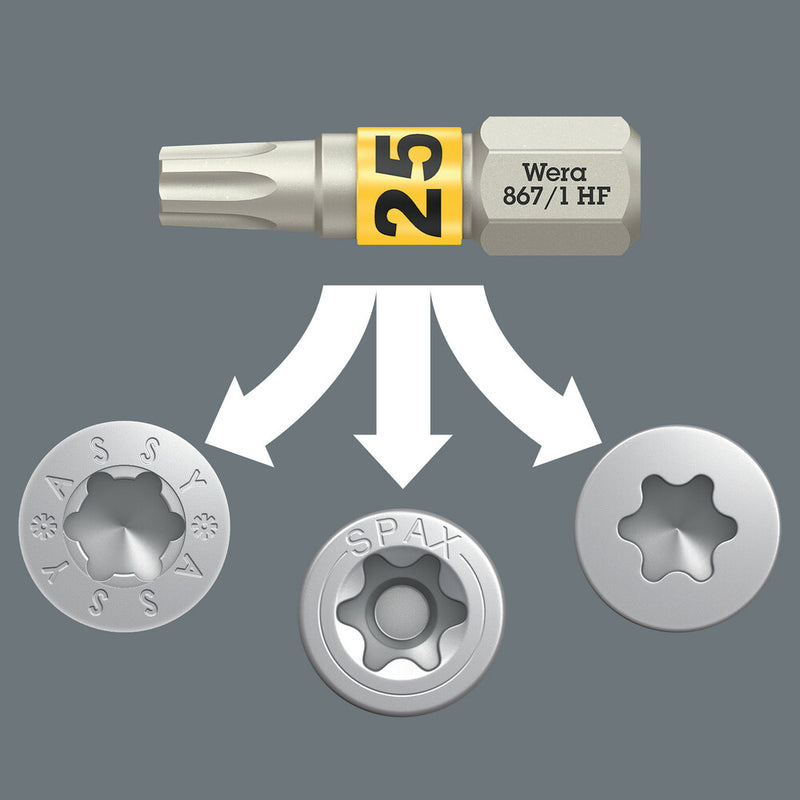 Wera 05066142001 867/1 TORXÃ‚Â® HF Bits with holding function, TX 20 x 25 mm