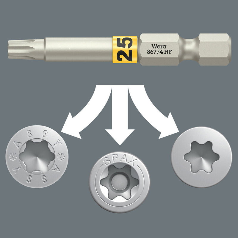 Wera 05060506001 867/4 TORXÃ‚Â® HF Bits with holding function, TX 10 x 50 mm