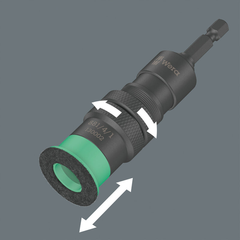 Wera 05130002001 881/4/1 SB Bit holder with variable screw depth limitation, 3 pieces