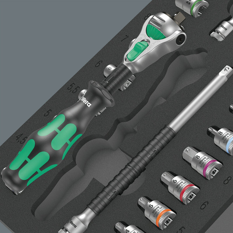 Wera 05150110001 9720 Foam insert 8000 A Zyklop 1/4" ratchet set 1, 37 pieces