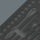 Wera 05137322001 9822 Foam insert 8000 C Zyklop 1/2" ratchet set 1, empty, 344 x 30 x 392 mm