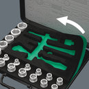 Wera 050036450018100 SC 2 Zyklop Speed Ratchet Set, 1/2" drive, metric, 37 pieces