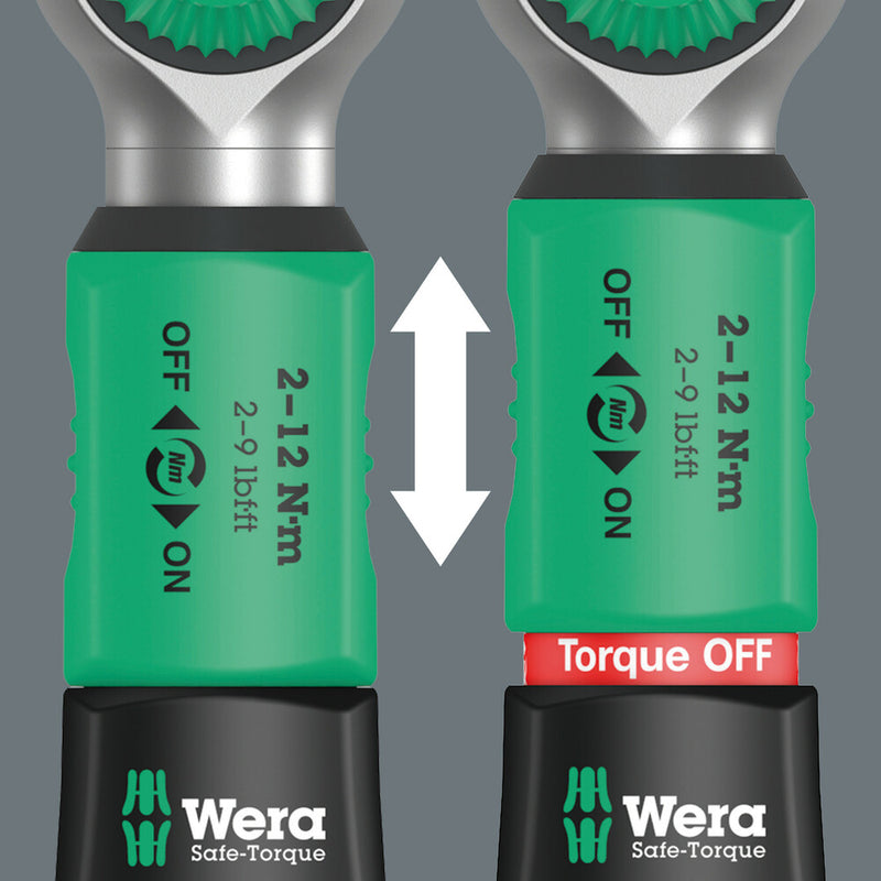 Wera 05075800001 Safe-Torque A 1 torque wrench with 1/4" square head drive, 2-12 Nm, 1/4" x 2-12 Nm