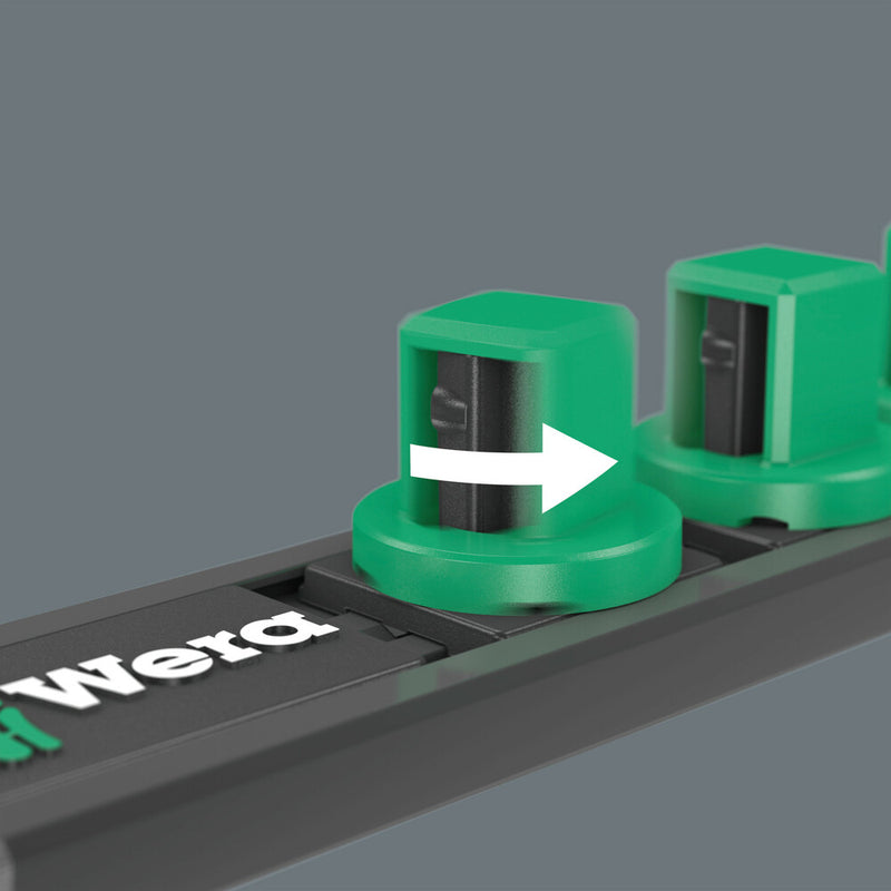 Wera 05005440001 Magnetic socket rail B Deep 1 socket set, 3/8" drive, 9 pieces