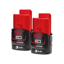 Milwaukee 4932451388 M12 B3 3.0Ah Battery 12V REDLITHIUM Twin Pack