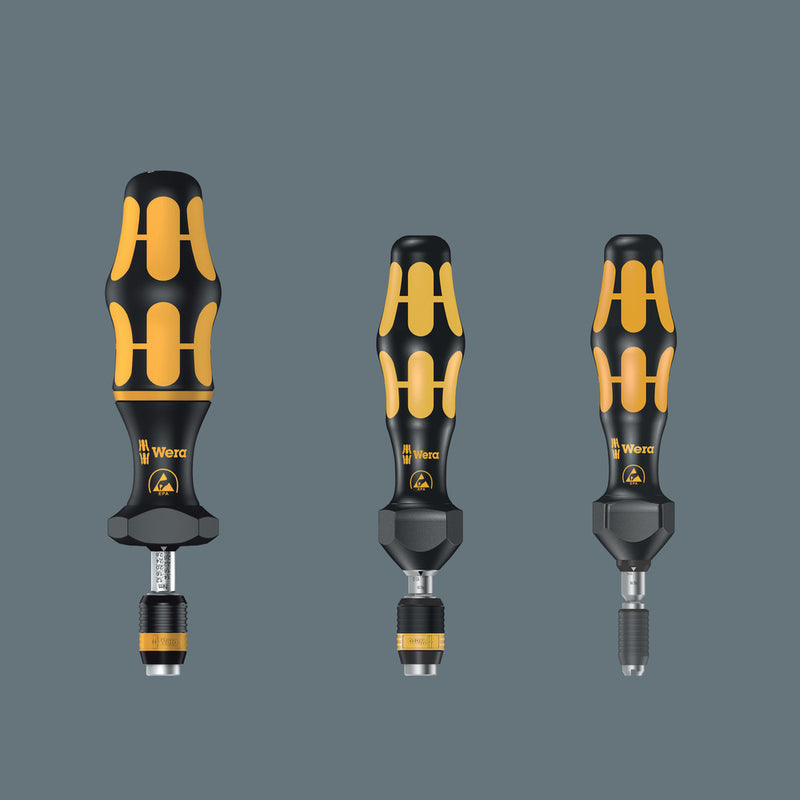 Wera 05074780001 Series 7400 Kraftform ESD adjustable torque screwdrivers (0.1-3.0 Nm) with Rapidaptor quick-release chuck, 7430 ESD x 0.10-0.34 Nm