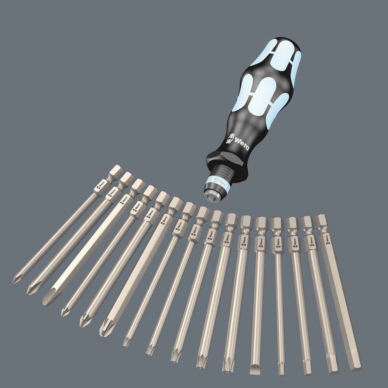 Wera 05071117001 Kraftform Kompakt 60, stainless, Imperial, 17 pieces
