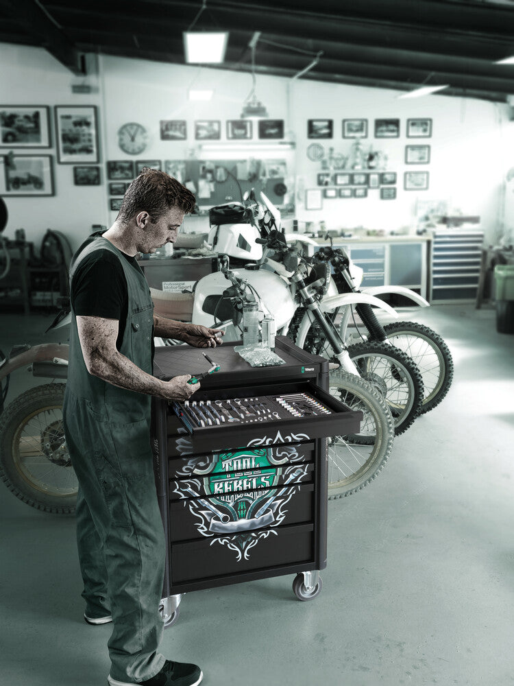 Wera 05150130001 9700 Tool Rebel Roller Cabinet 1, 78 pieces