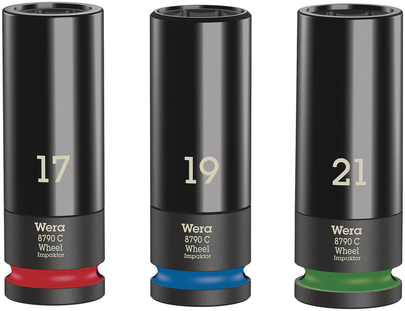 Wera 05004595001 Wheel Impaktor C Set 1 Socket set, 1/2" drive, 3 pieces