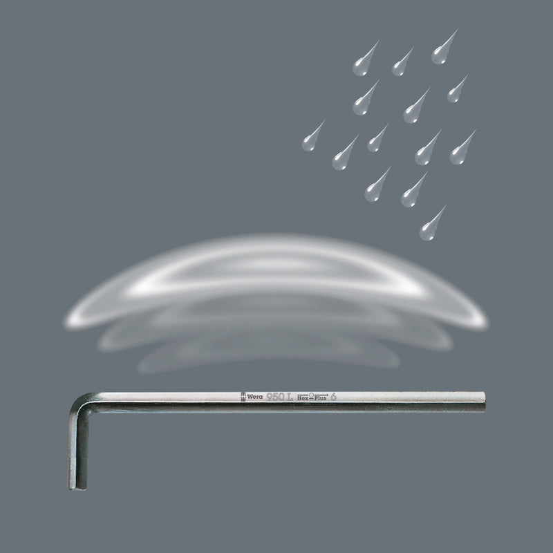 Wera 05021640001 950 L-key, metric, chrome-plated, 10 x 219 mm