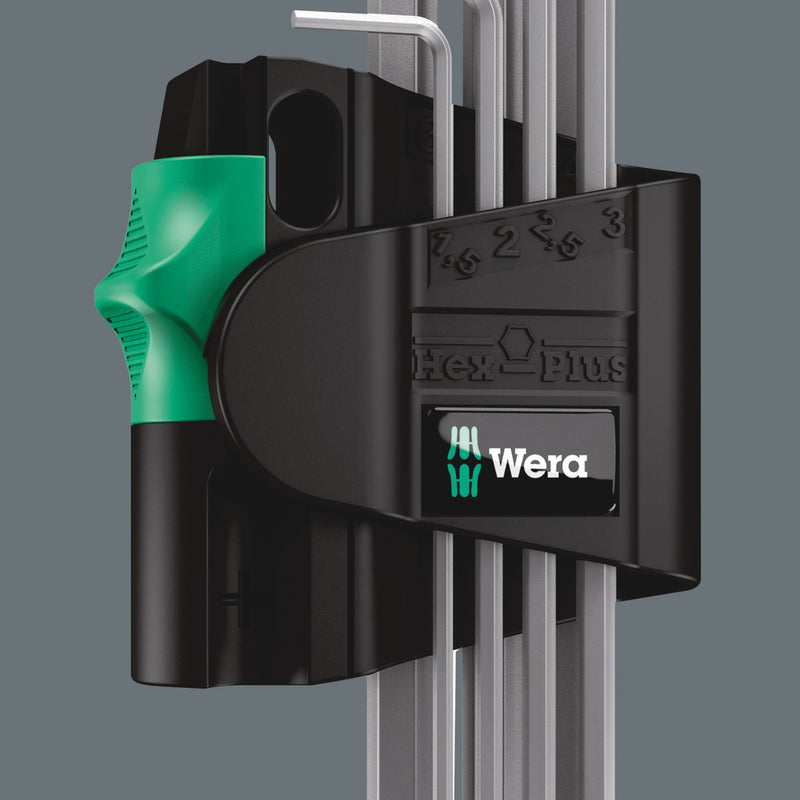 Wera 05022101001 950/7 Hex-Plus Magnet 1 Magnetic L-key set, metric, chrome-plated, 7 pieces